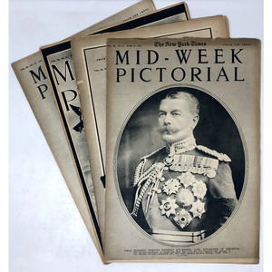 Lot of 4 Mid-Week Pictorial The New York Times 1916 June. July. Antique